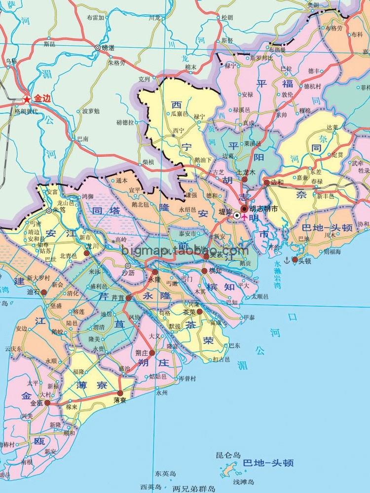 越南地圖中文版，外貿(mào)公司、工廠、旅行社與自由行的得力助手，限時(shí)五折助力商務(wù)與旅行